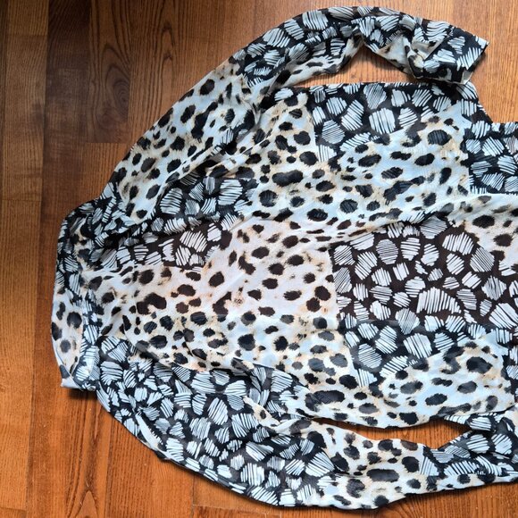 Leopard Print Asos Sheer Blouse - Picture 2 of 2